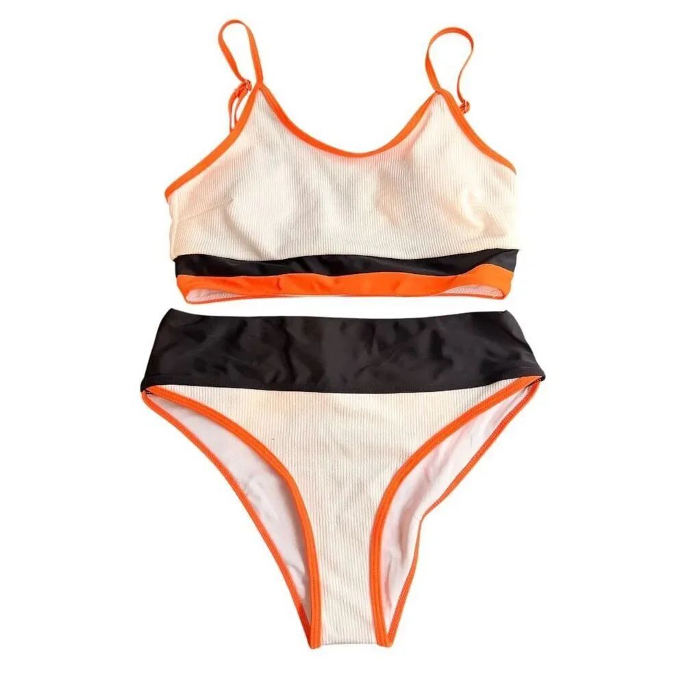 SHEIN color-block bikini set